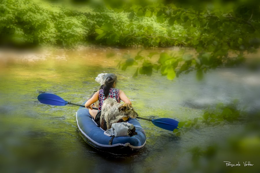 Virée en kayak avec son chien